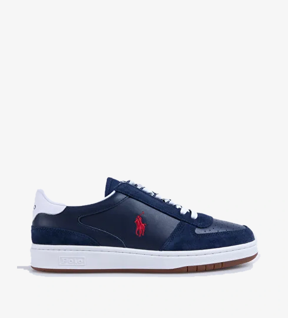 Polo Ralph Lauren Lacivert Erkek Süet + Deri Sneaker Polo Court
