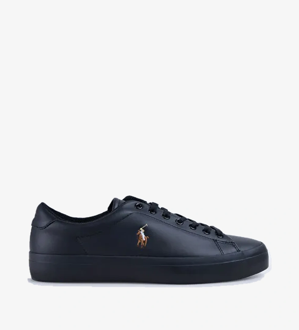 Polo Ralph Lauren Siyah Erkek Deri Sneaker Longwood