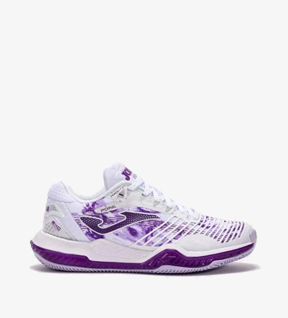 Joma Point 2532 Beyaz Mor Kadın Toprak Kort Tenis Ayakkabısı TPOILS2532C - Görsel 1