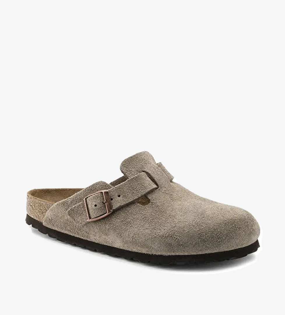 Birkenstock Gri Erkek Süet Terlik BOSTON VL - Görsel 1