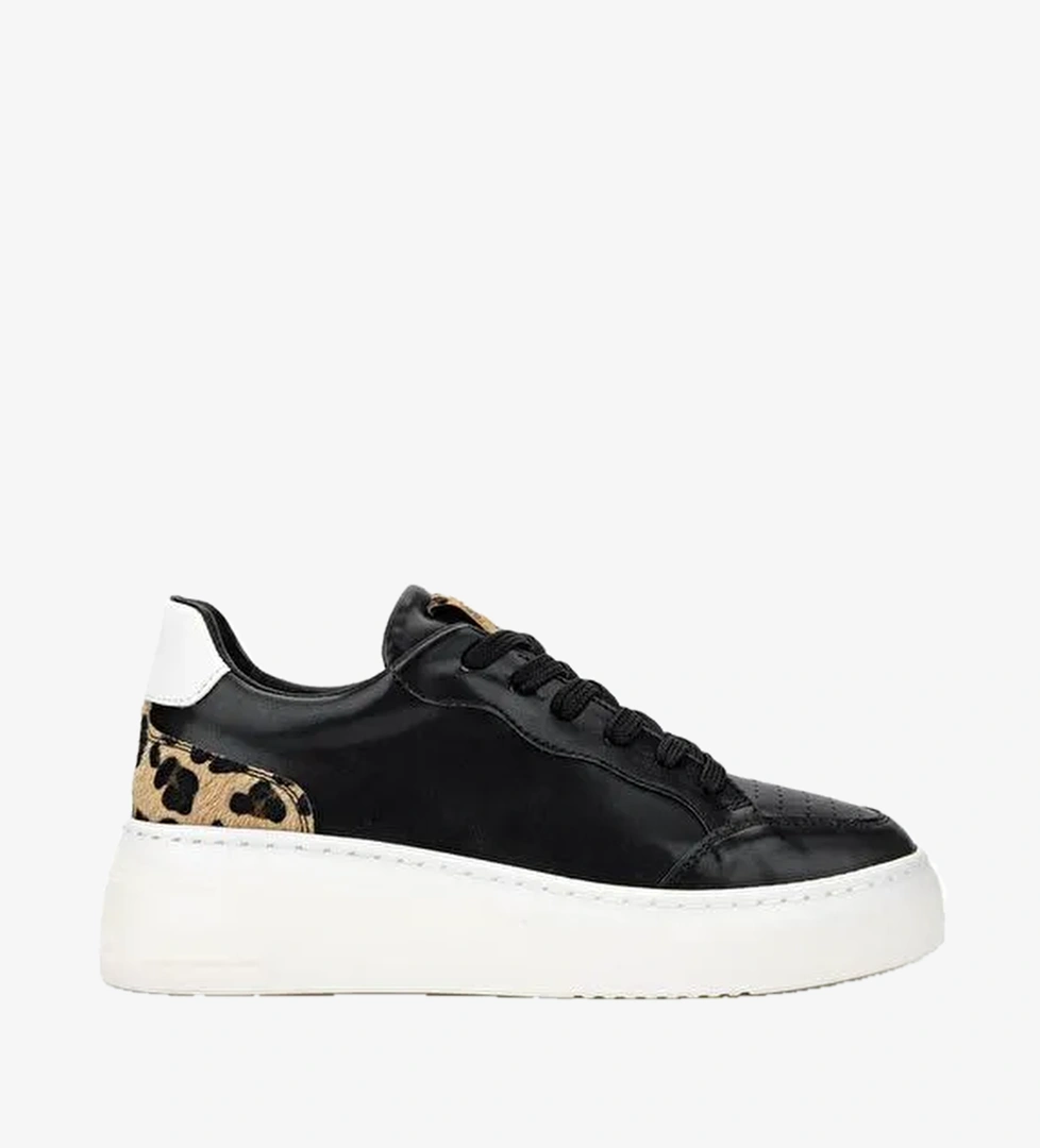 Tamer Tanca Kadın Suni Deri Siyah Sneakers & Spor Ayakkabı - Görsel 1