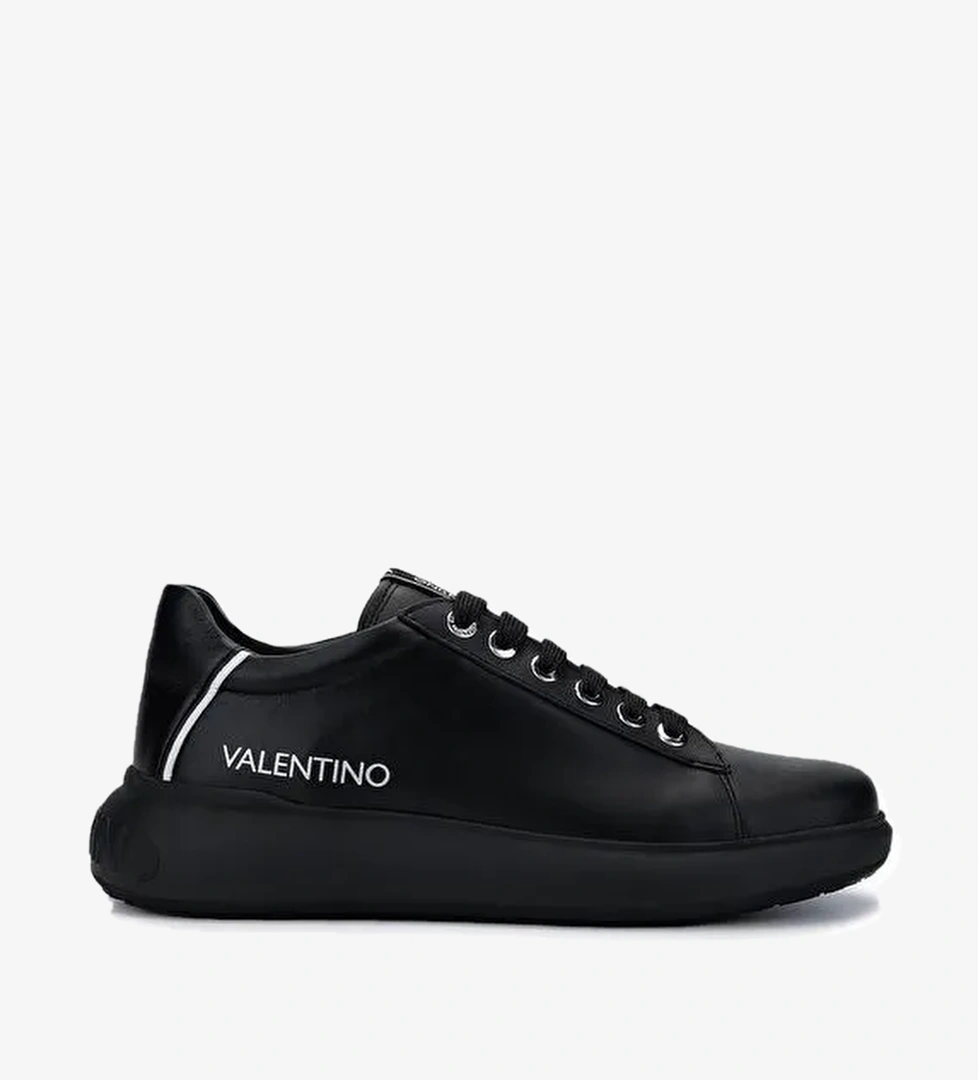 Mario Valentino Unisex Hakiki Deri Siyah Sneakers & Spor Ayakkabı - Görsel 1