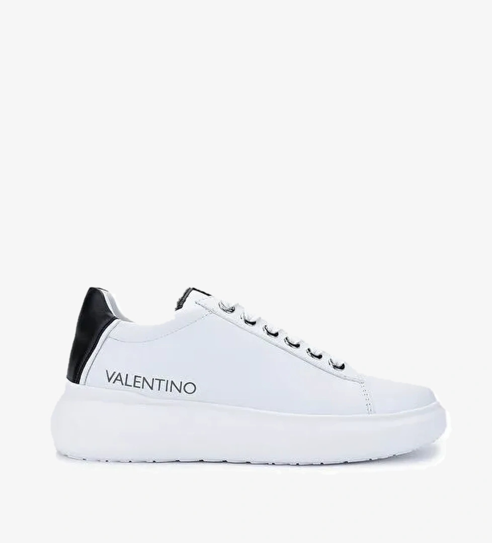 Mario Valentino Unisex Hakiki Deri Beyaz/Siyah Sneakers & Spor Ayakkabı - Görsel 1