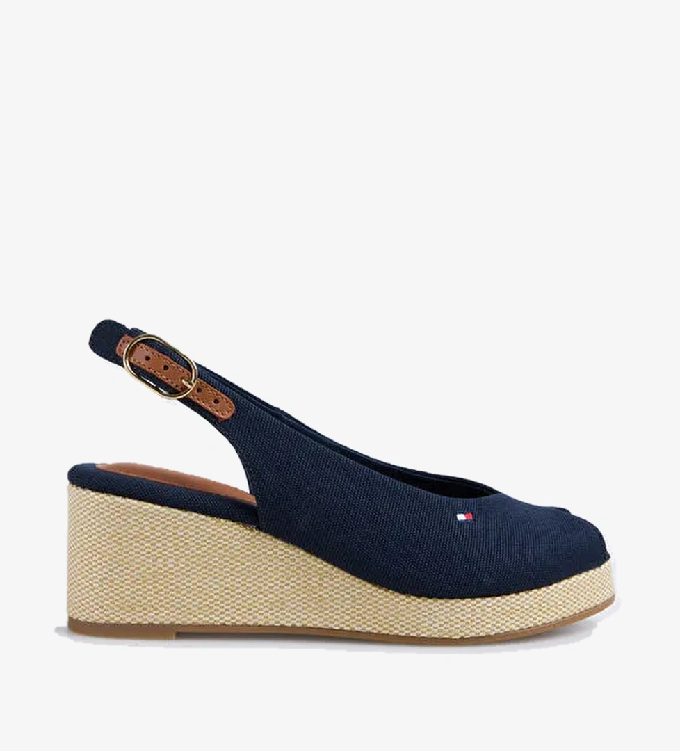 Tommy Hilfiger Lacivert Kadın Dolgu Topuk Ayakkabı FW0FW08595 - Görsel 1