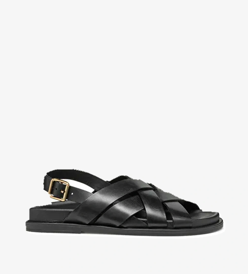 Geox Geox Siyah Kadın Deri Sandalet D55YWA model görseli