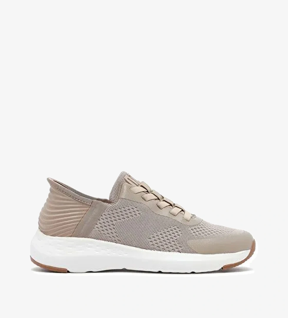 Derimod Zero Erkek Bej Kalın Tabanlı Kumaş Sneaker 25SFD69486F - Görsel 1