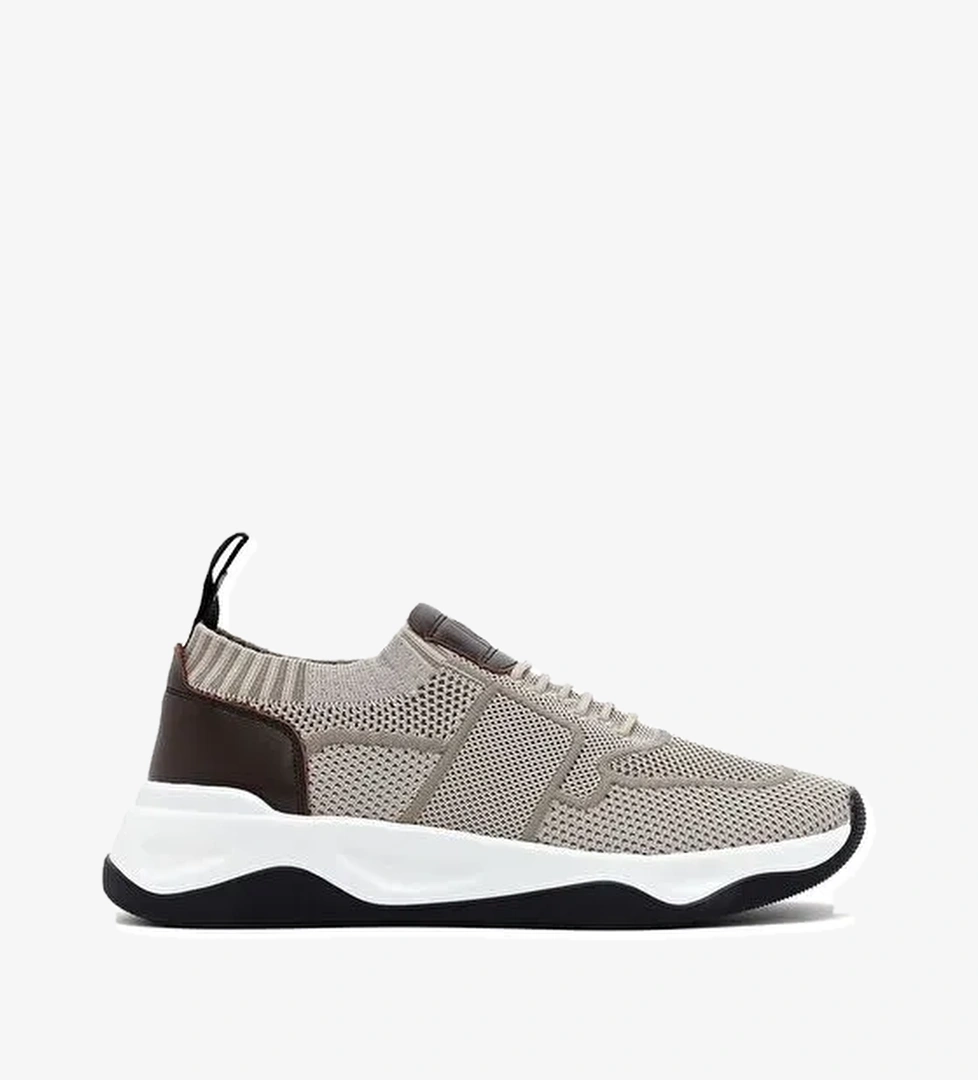 Derimod Zero Erkek Bej Kalın Tabanlı Kumaş Sneaker 25SFD69206F - Görsel 1