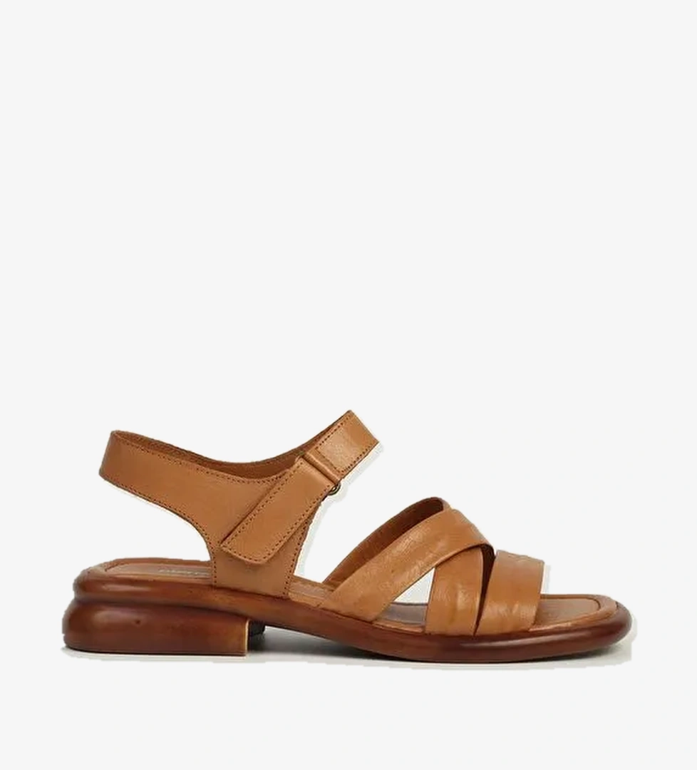 Pierre Cardin Taba Kadın Deri Sandalet PC-54600 - Görsel 1