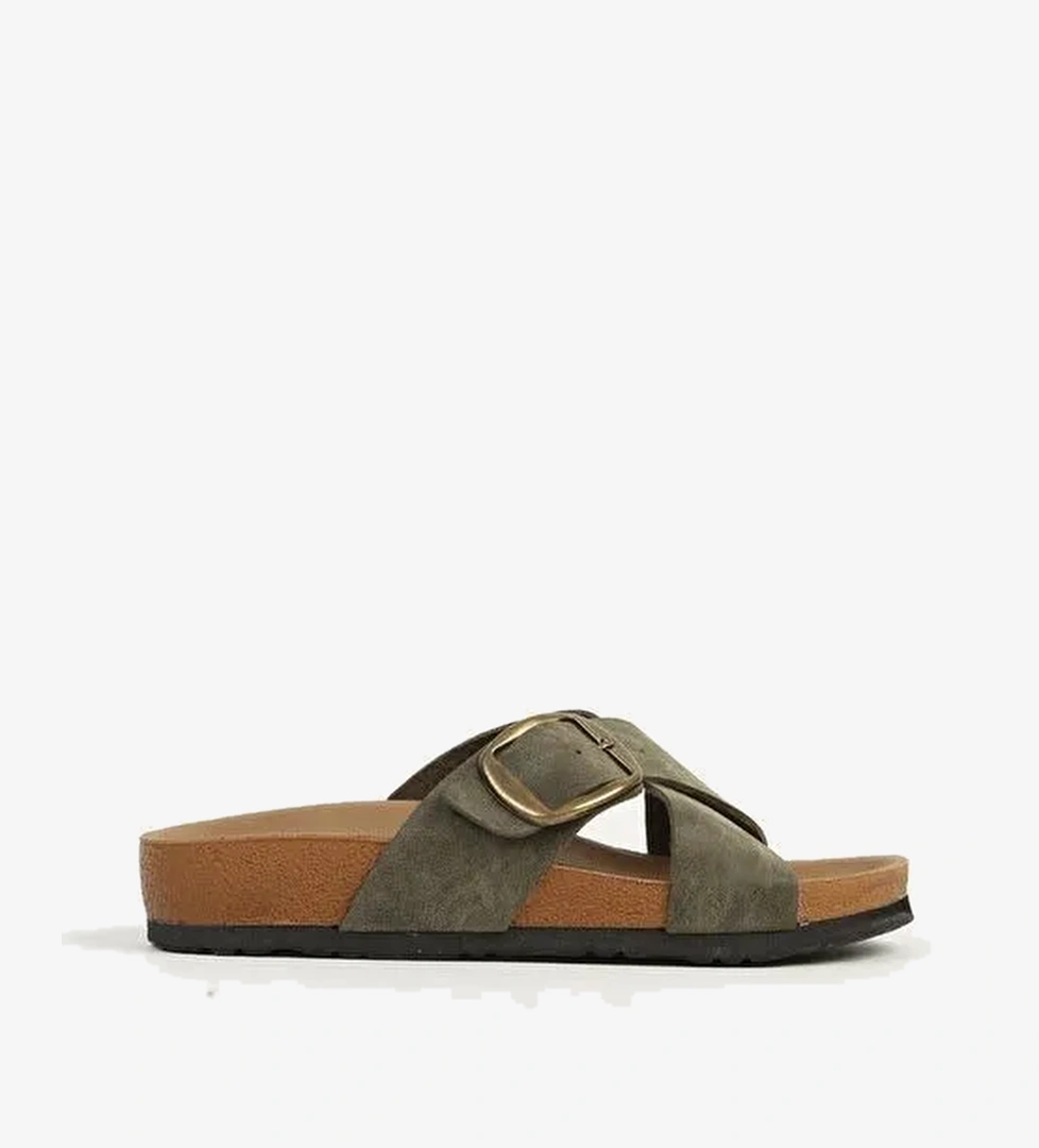 Pierre Cardin Haki Kadın Terlik PC-7549 - Görsel 1