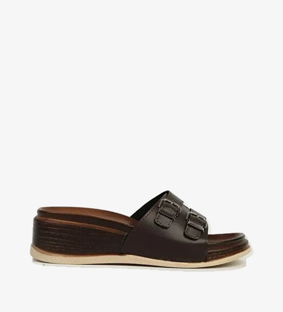 Pierre Cardin Kahve Kadın Terlik PC-7420 - Görsel 1