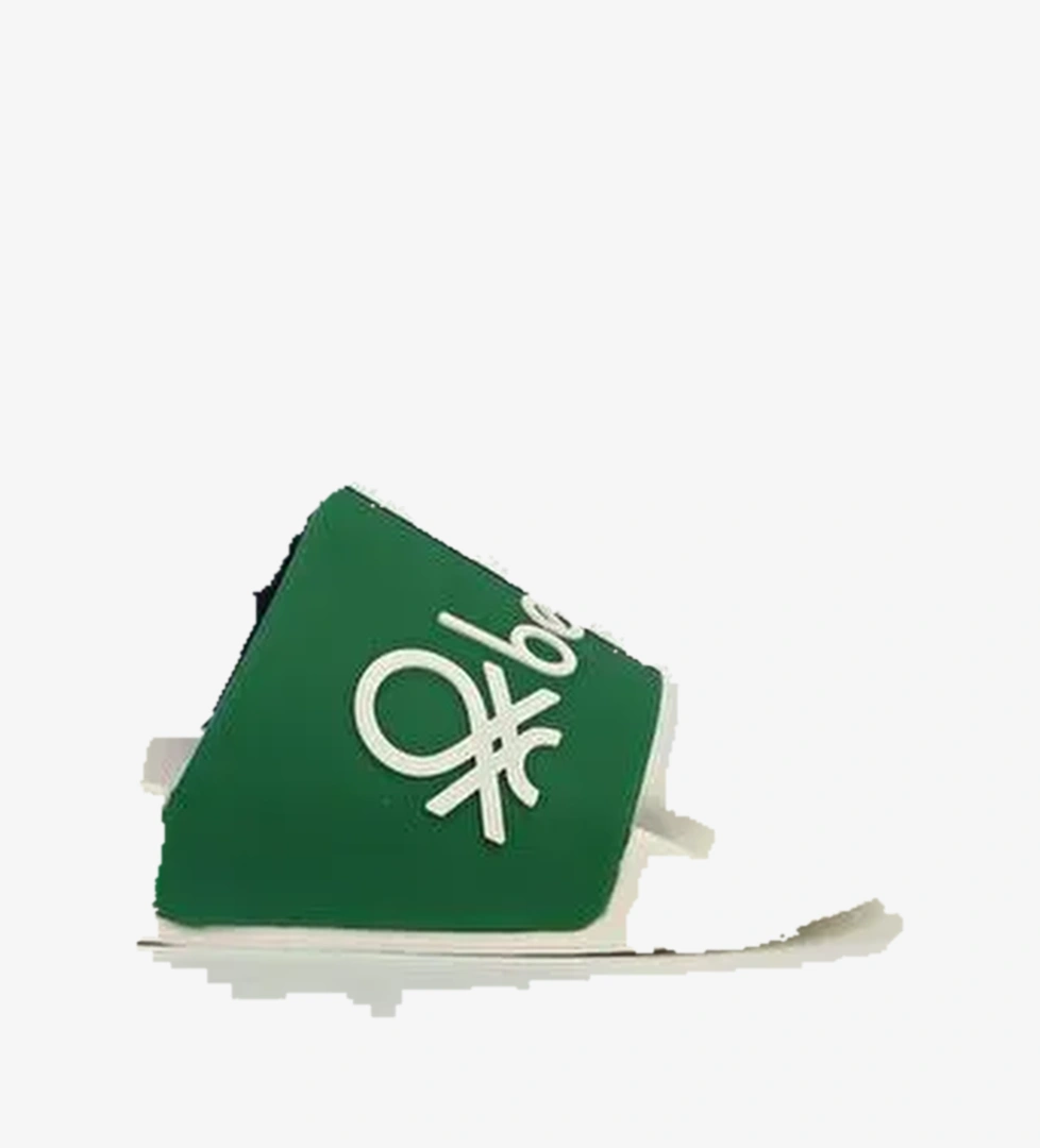 Benetton Beyaz Yeşil Erkek Terlik BN-1427 - Görsel 1