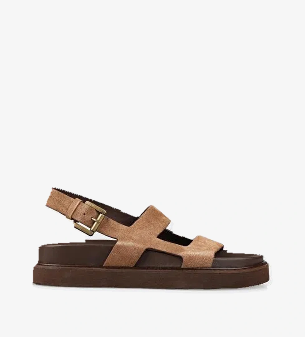 Naturel Deri Kadın Sandalet - Görsel 1