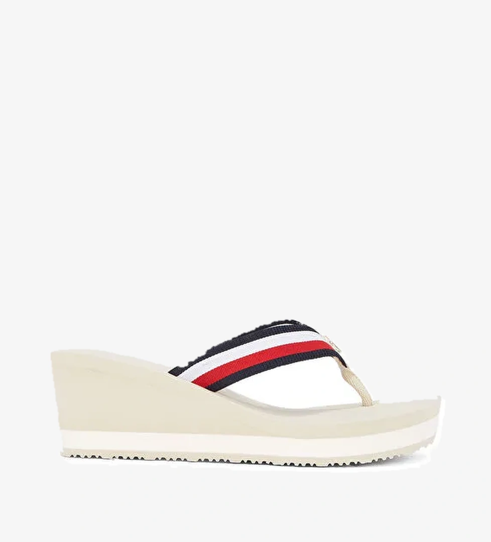 Tommy Hilfiger Tommy Hilfiger Ekru Kadın Plaj Terliği FW0FW08520 model görseli