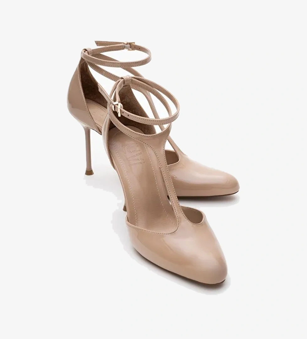 JON Bej Rugan Kadın İnce Topuklu Ayakkabı - Görsel 1