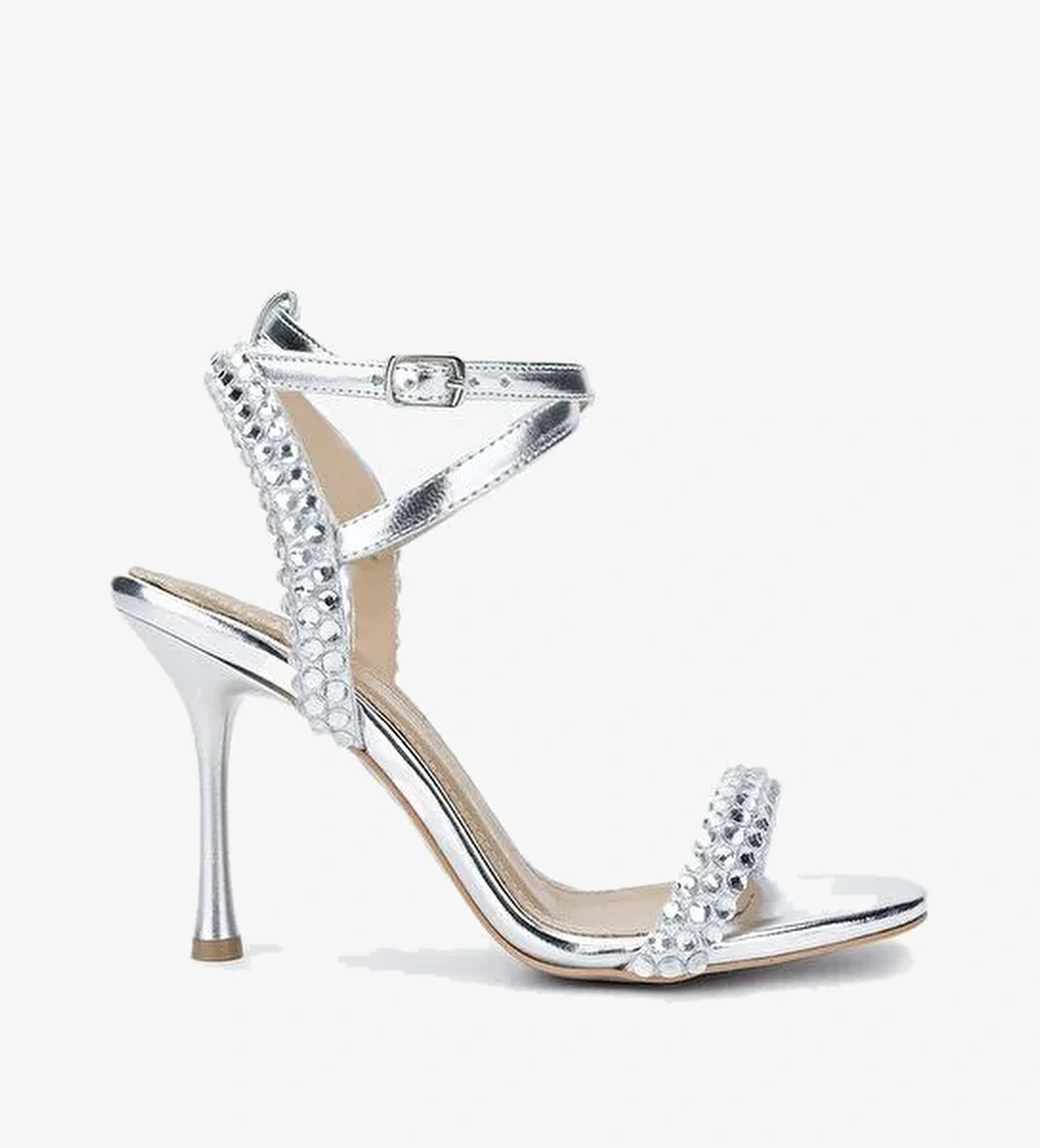 Valmenti Kadın Suni Deri Lame Topuklu Ayakkabı - Görsel 1