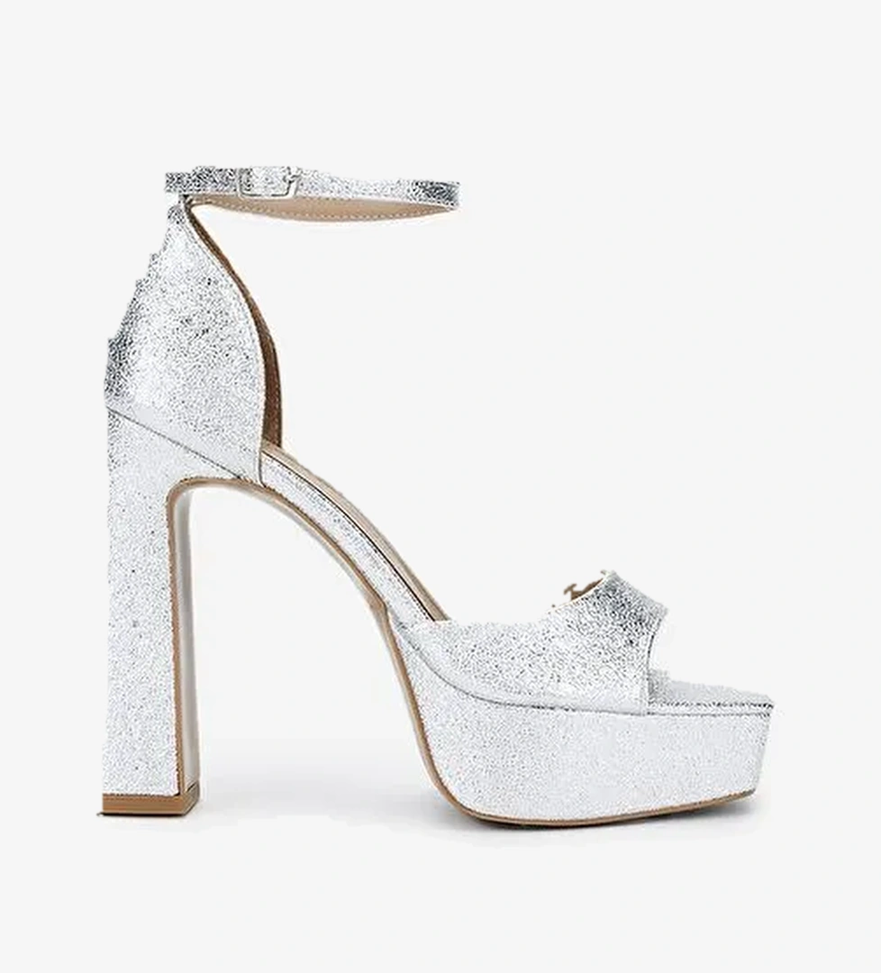 Valmenti Kadın Suni Deri Lame Topuklu Ayakkabı - Görsel 1