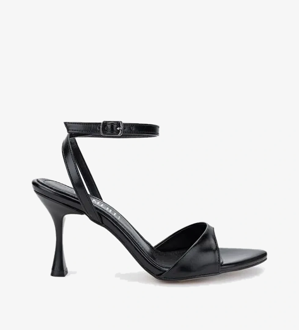 Valmenti Kadın Suni Deri Siyah Topuklu Ayakkabı - Görsel 1