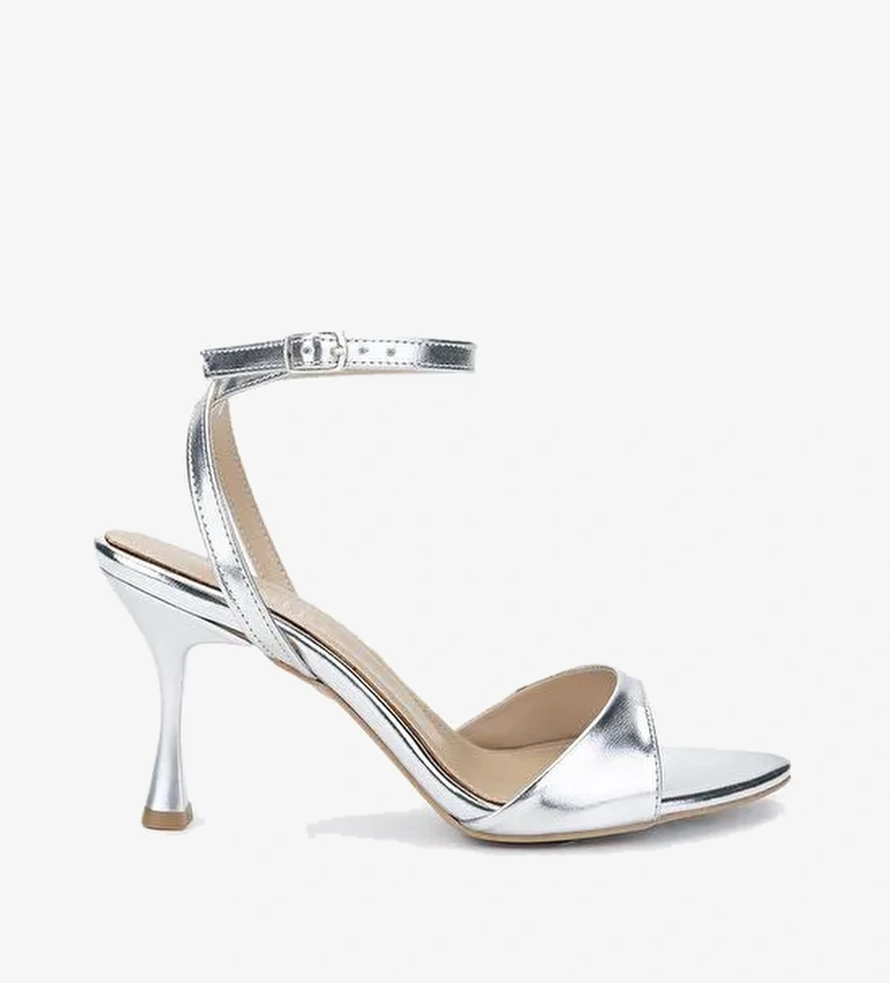 Valmenti Kadın Suni Deri Lame Topuklu Ayakkabı - Görsel 1