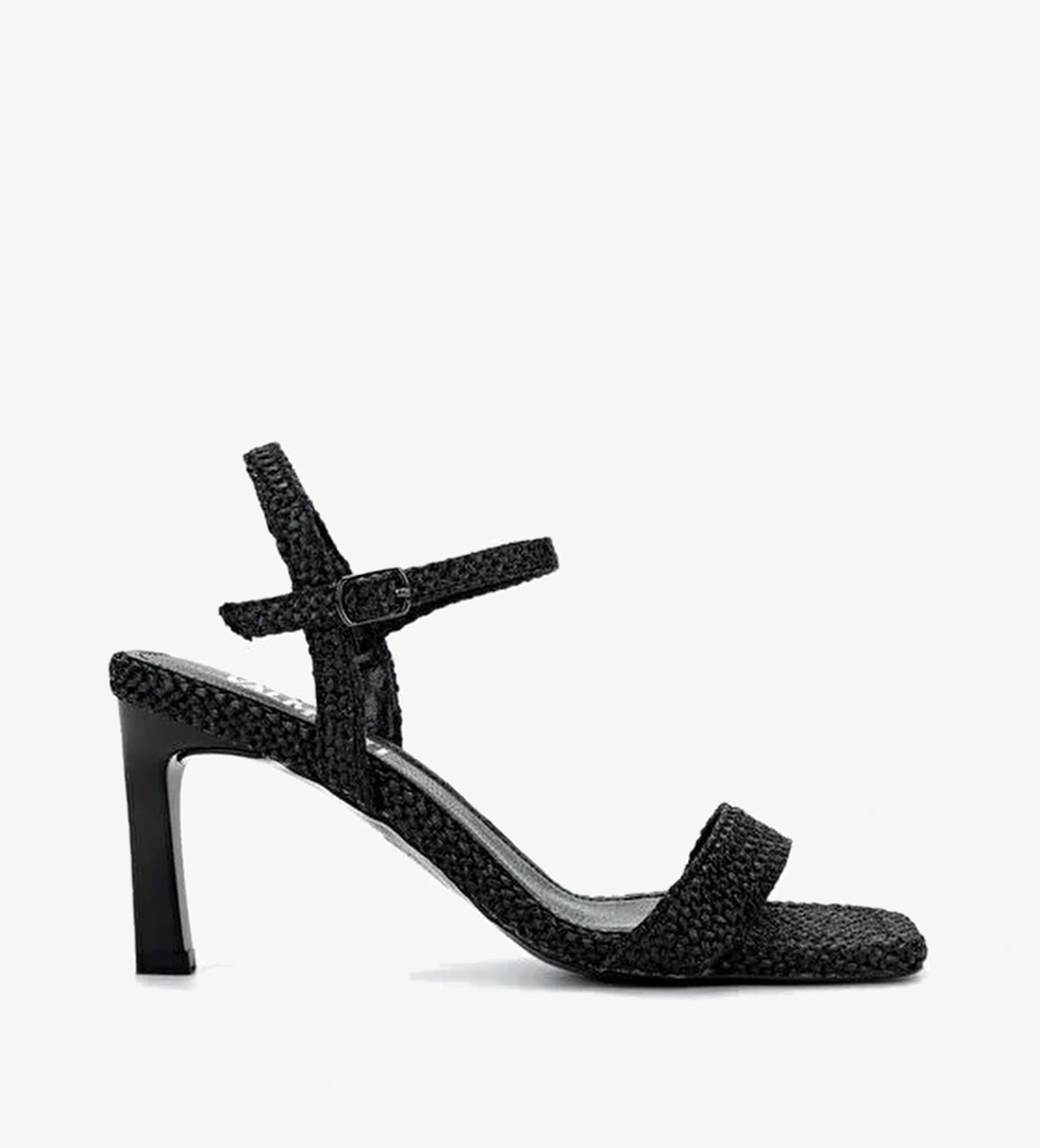 Valmenti Kadın Suni Deri Siyah Topuklu Ayakkabı - Görsel 1