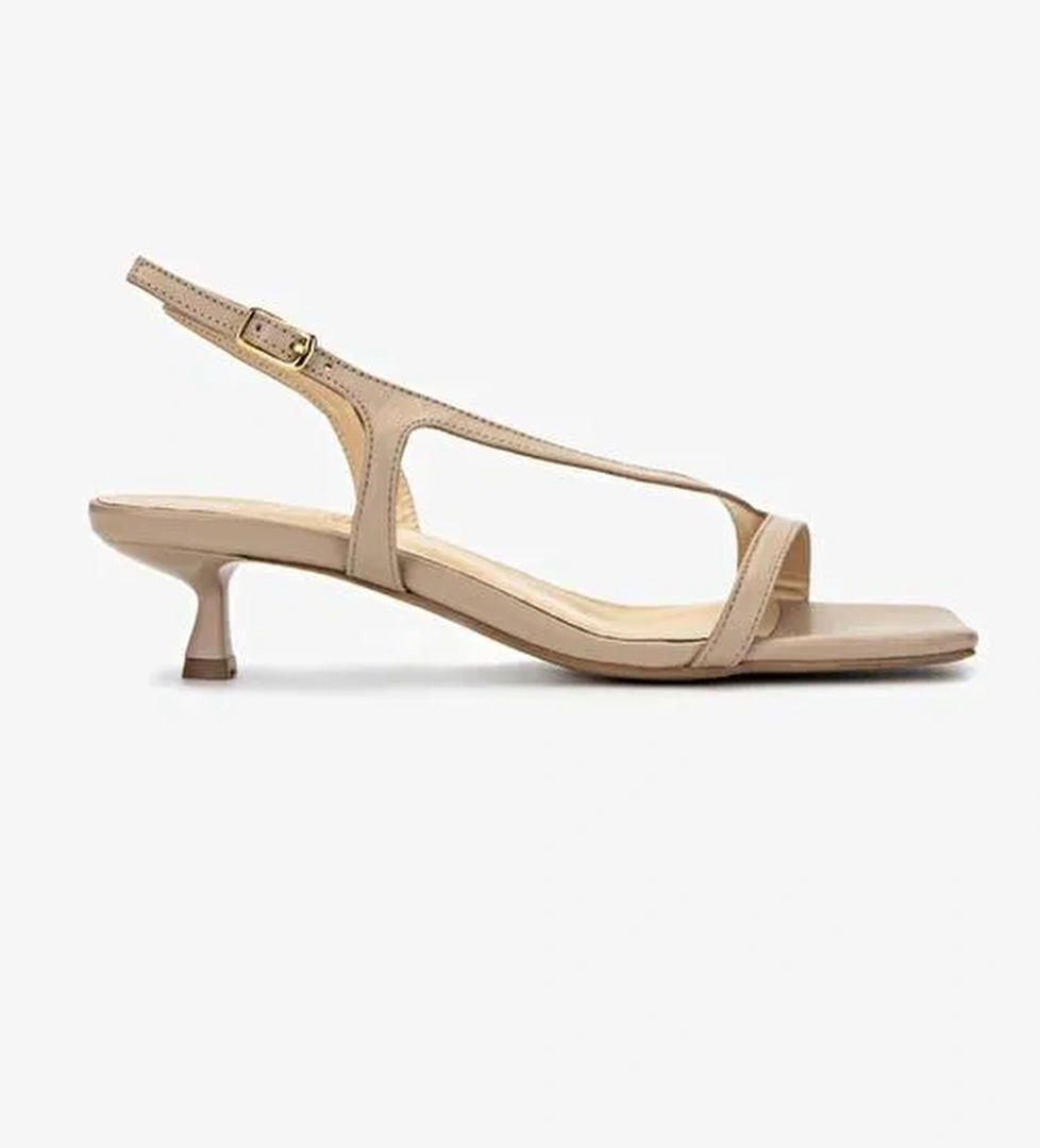 Valmenti Kadın Bej Topuklu Ayakkabı - Görsel 1