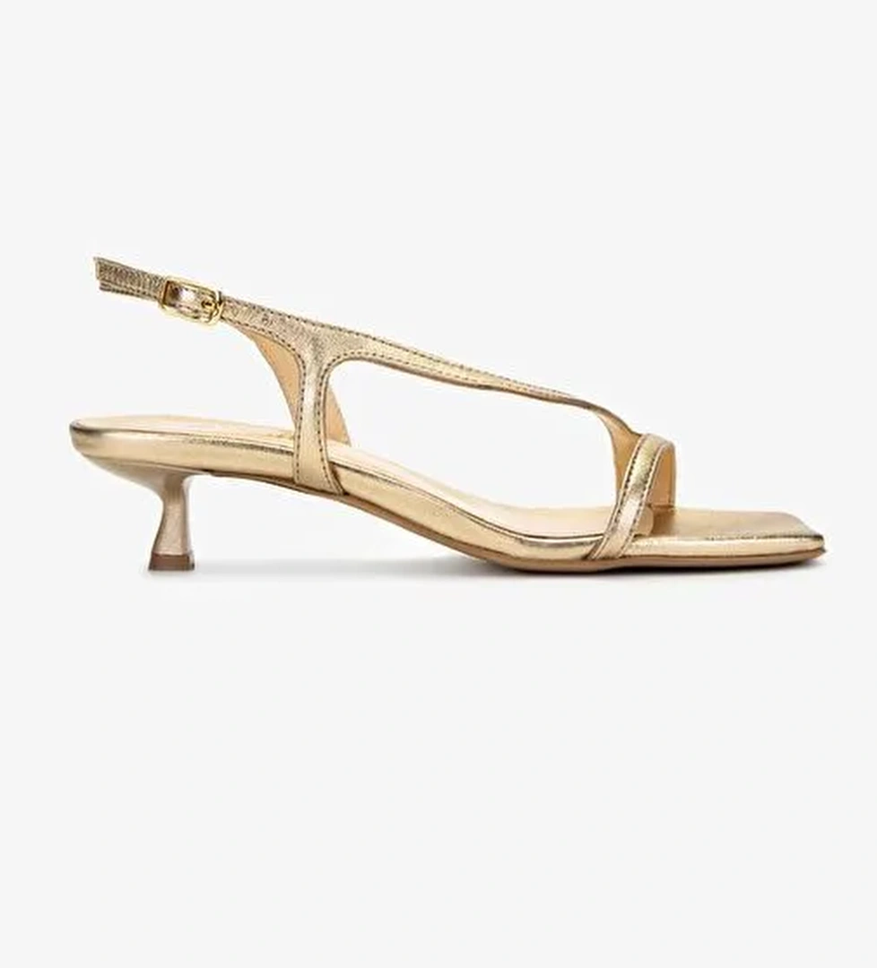 Valmenti Kadın Dore Topuklu Ayakkabı - Görsel 1