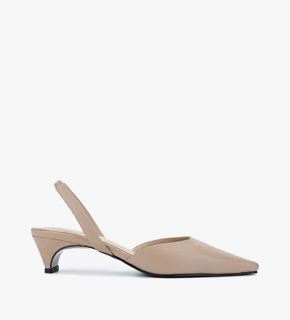 Valmenti Kadın Bej Topuklu Ayakkabı - Görsel 1
