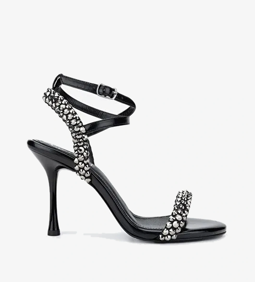 Valmenti Kadın Suni Deri Siyah Topuklu Ayakkabı - Görsel 1