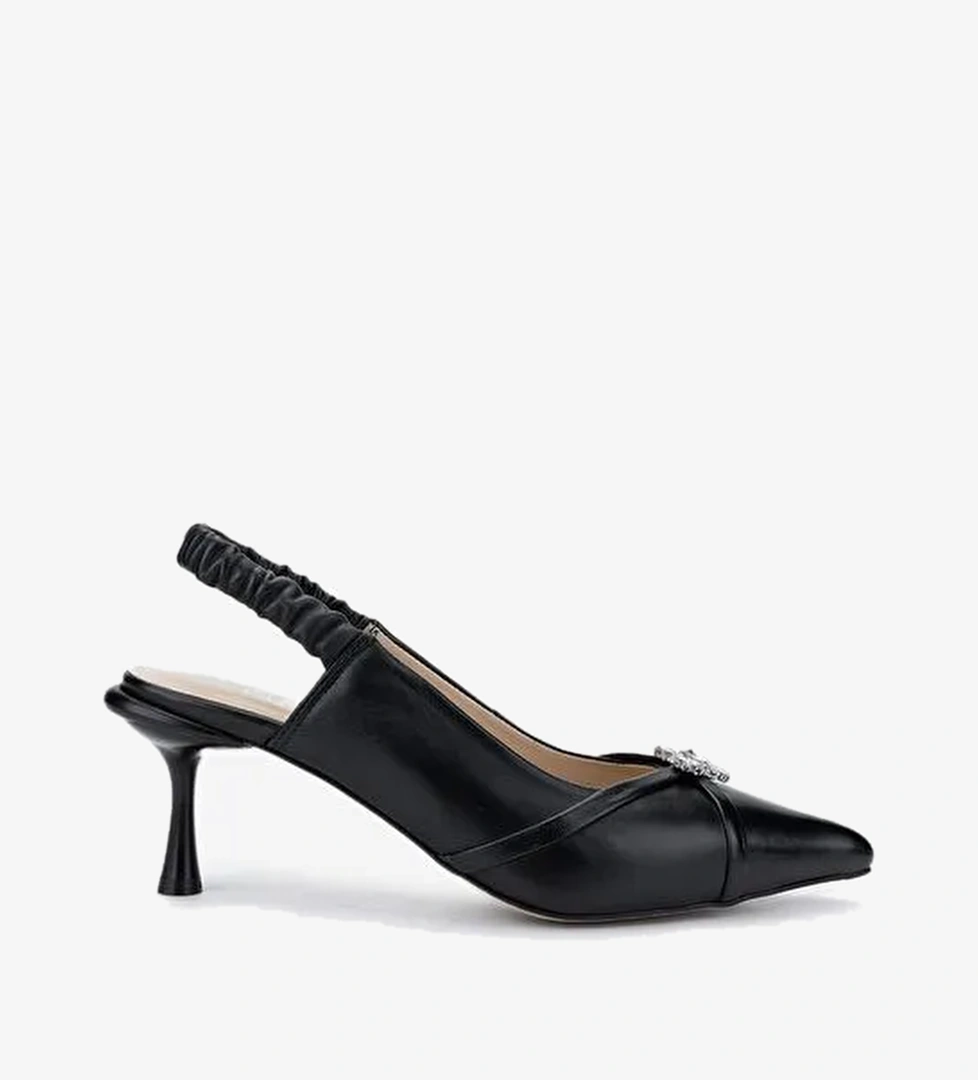Valmenti Kadın Siyah Topuklu Ayakkabı - Görsel 1