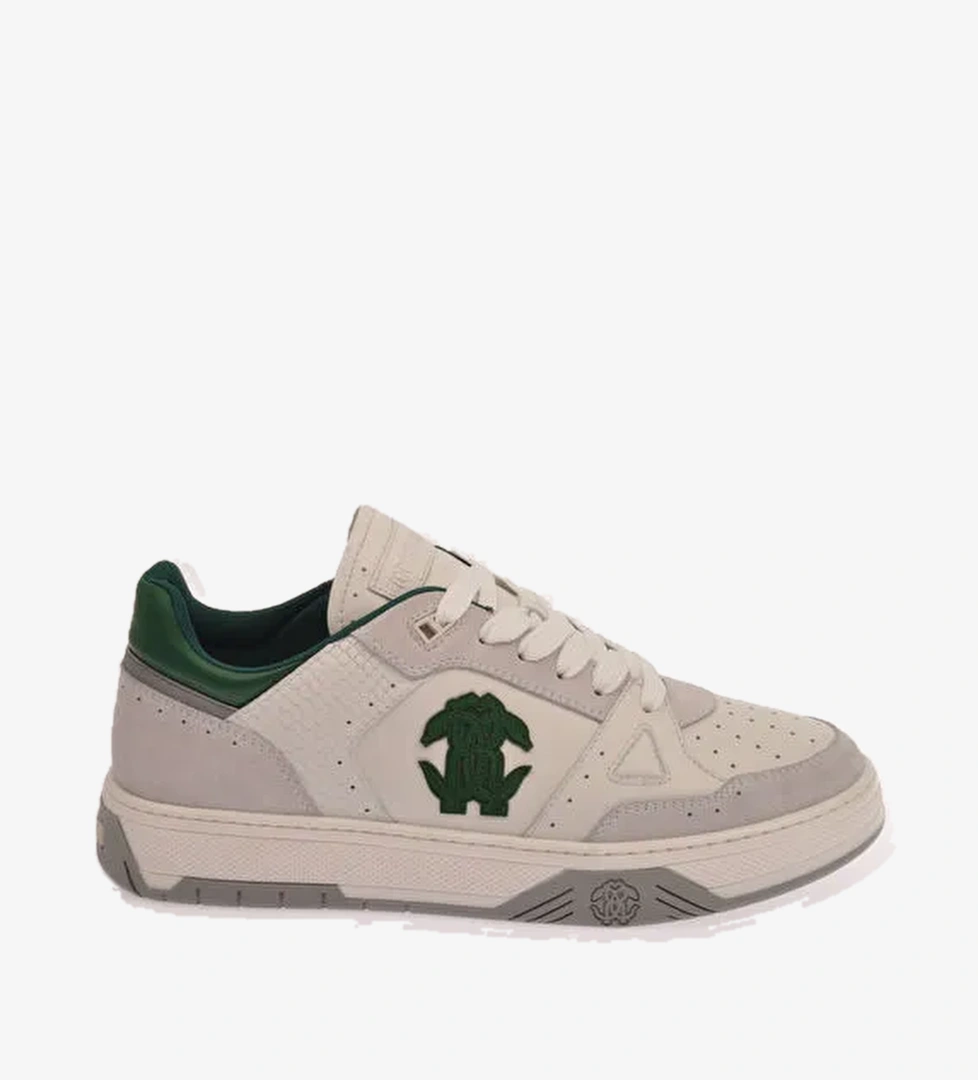 Roberto Cavalli Yeşil Erkek Deri Sneaker 27768 - Görsel 1