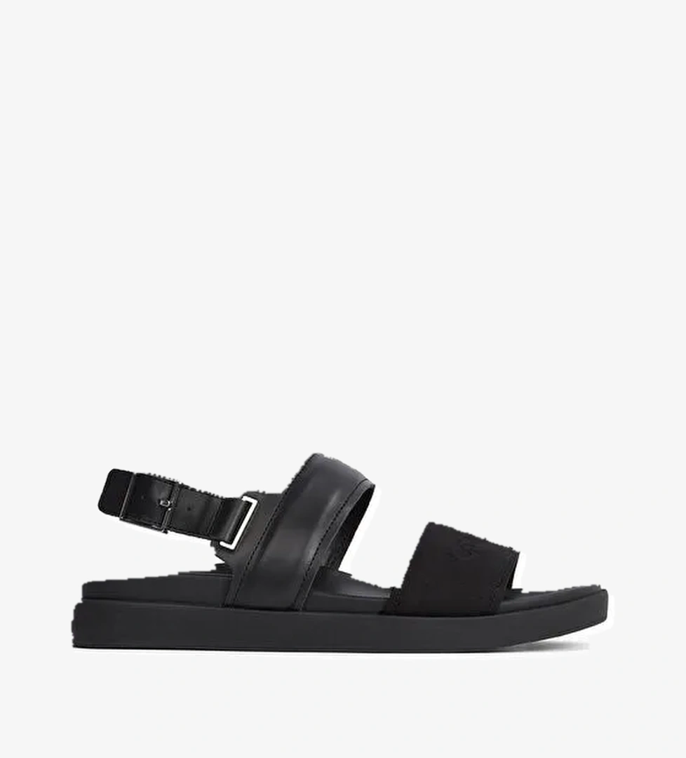 Calvin Klein Calvin Klein Siyah Erkek Deri Sandalet BACK STRAP W/ BUCKLE LOGO model görseli