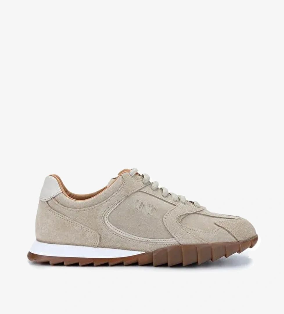 Tamer Tanca Kadın Hakiki Deri Bej Süet Sneakers & Spor Ayakkabı - Görsel 1