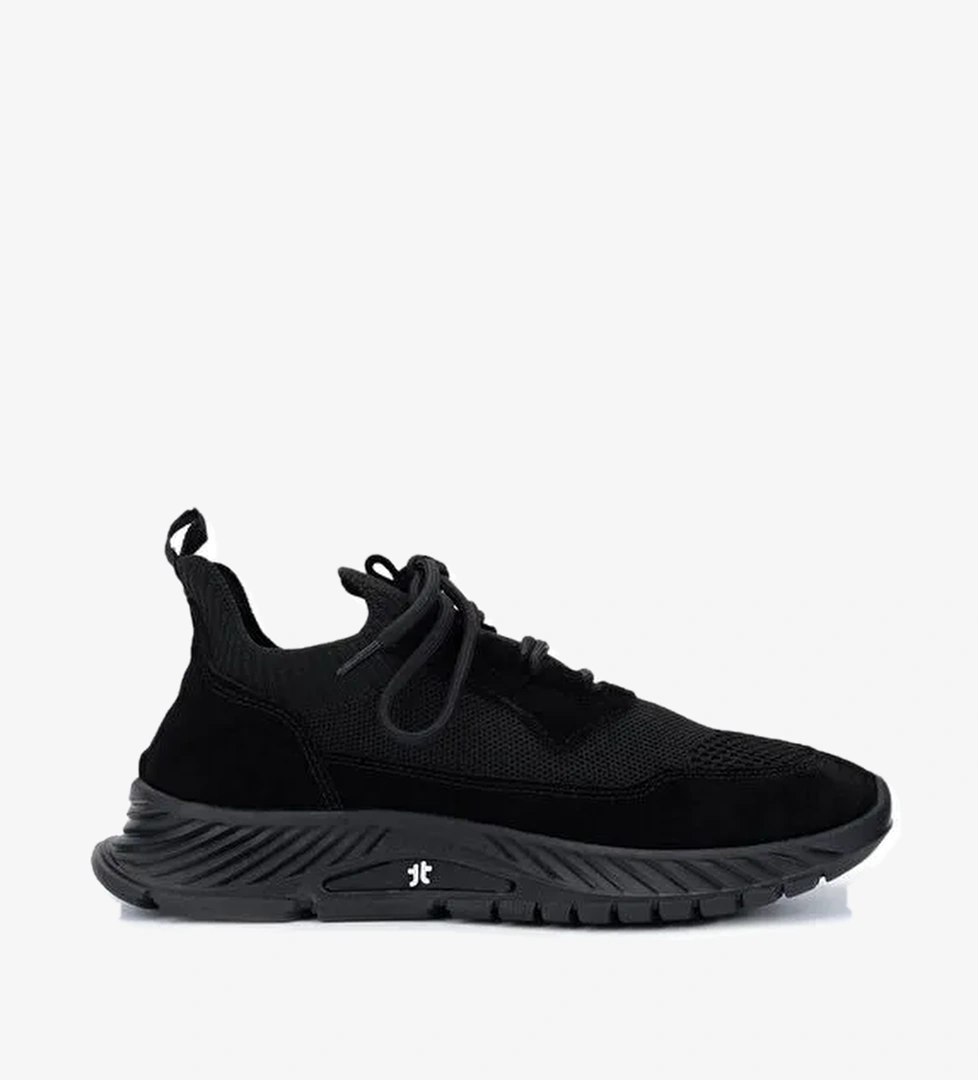 Tamer Tanca Kadın Deri & Tekstil Siyah Süet Sneakers & Spor Ayakkabı - Görsel 1