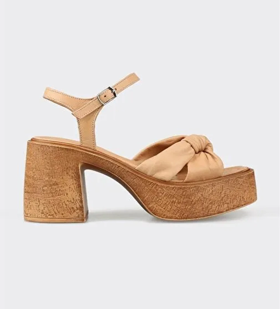 Naturel GALAGE KADIN SANDALET - Görsel 1