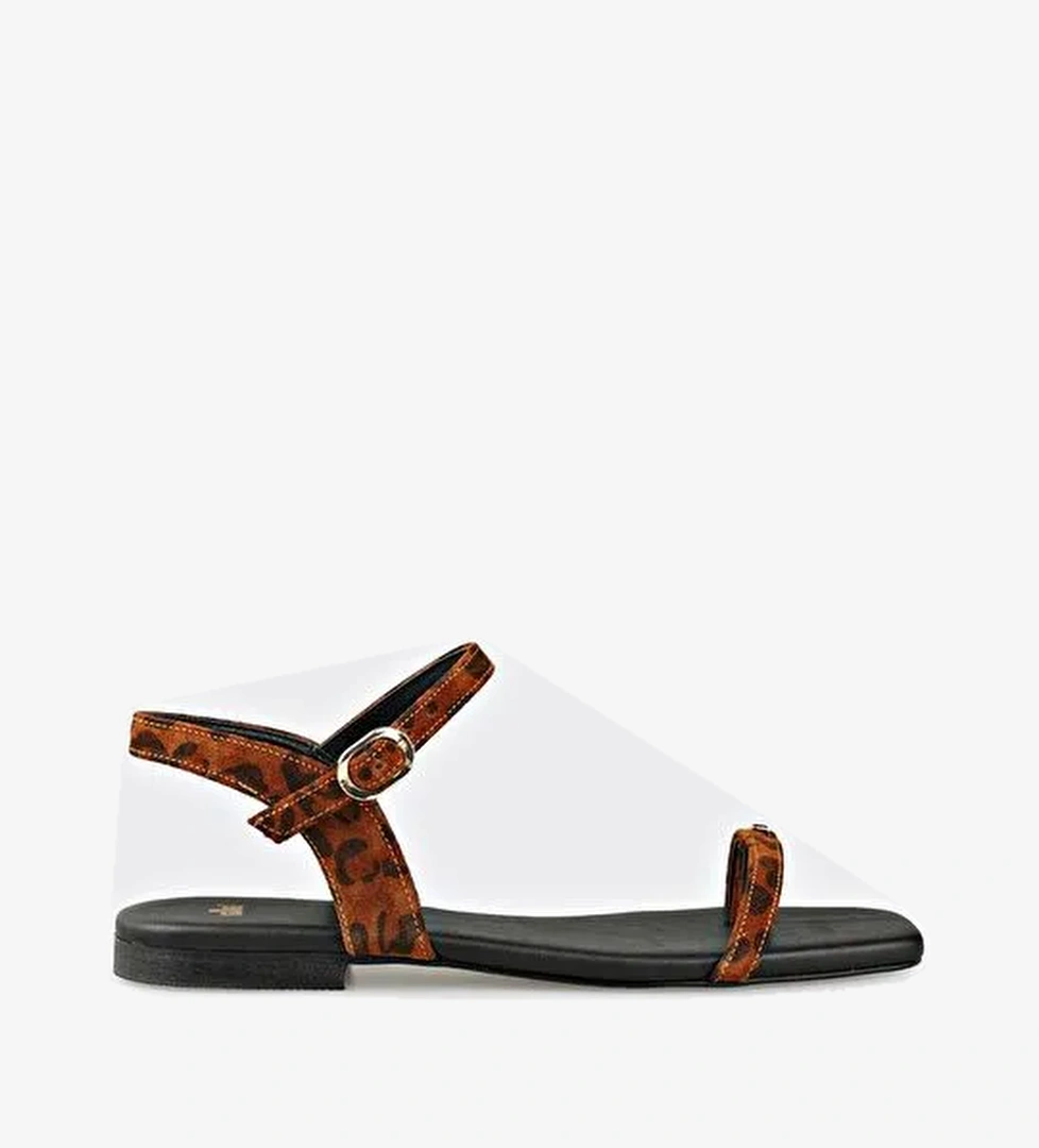 Taba Deri Kadın Sandalet - Görsel 1