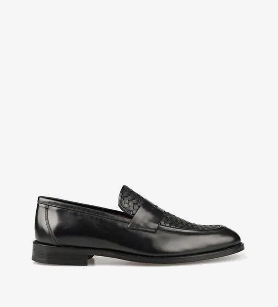 Siyah Deri Erkek Klasik Ayakkabı - Görsel 1