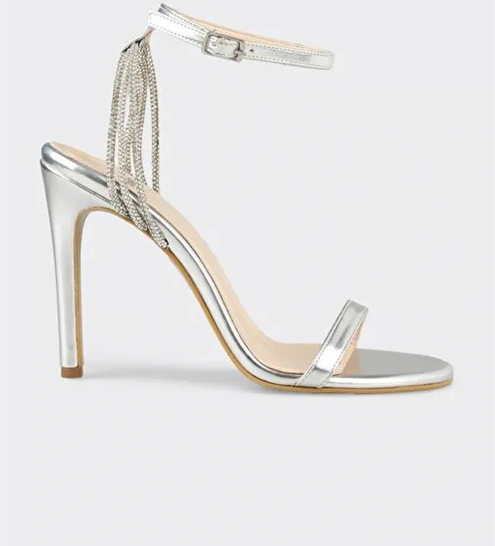 Lame Kadın Topuklu Sandalet - Görsel 1