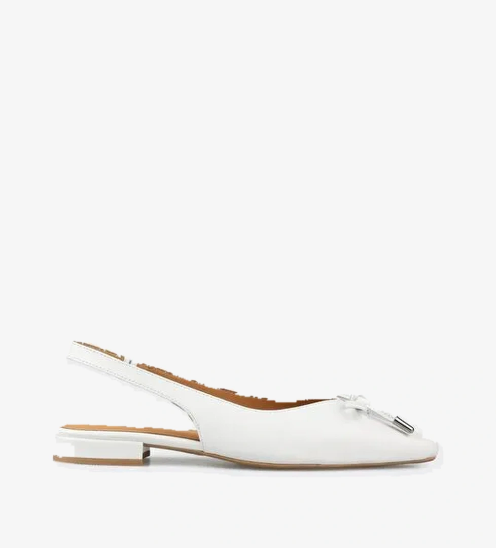 Beyaz Deri Kadın Günlük Ayakkabı - Görsel 1