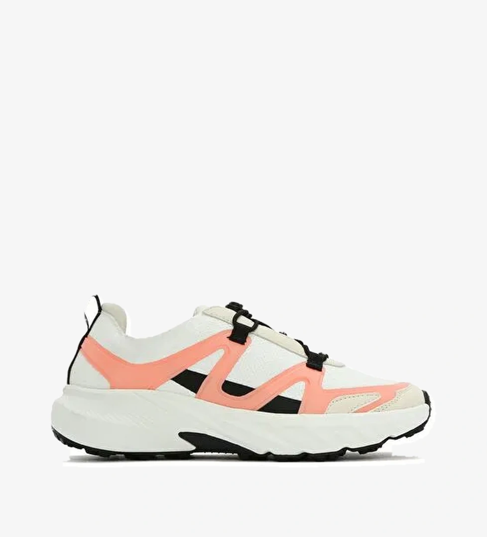 ACBC x DERİMOD Kadın Bej Bağcıklı Kalın Tabanlı Kumaş Sneaker 25SFD43556F - Görsel 1