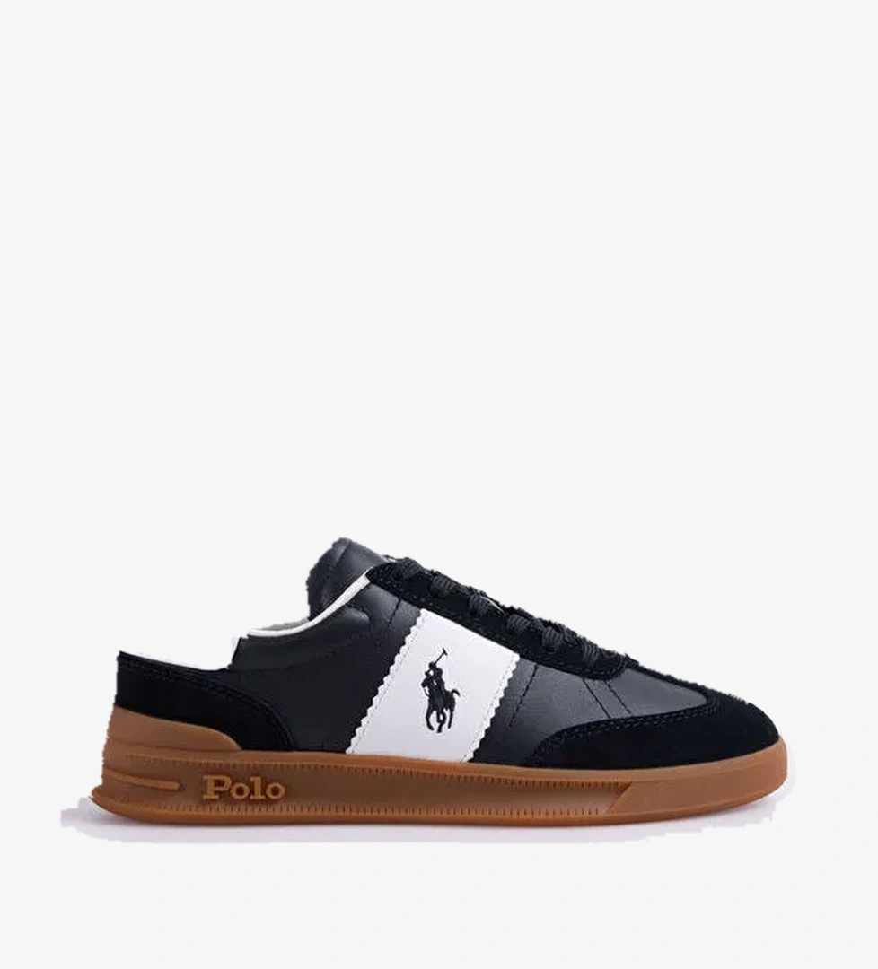 Polo Ralph Lauren Siyah Kadın Deri Sneaker HRT AERA PP