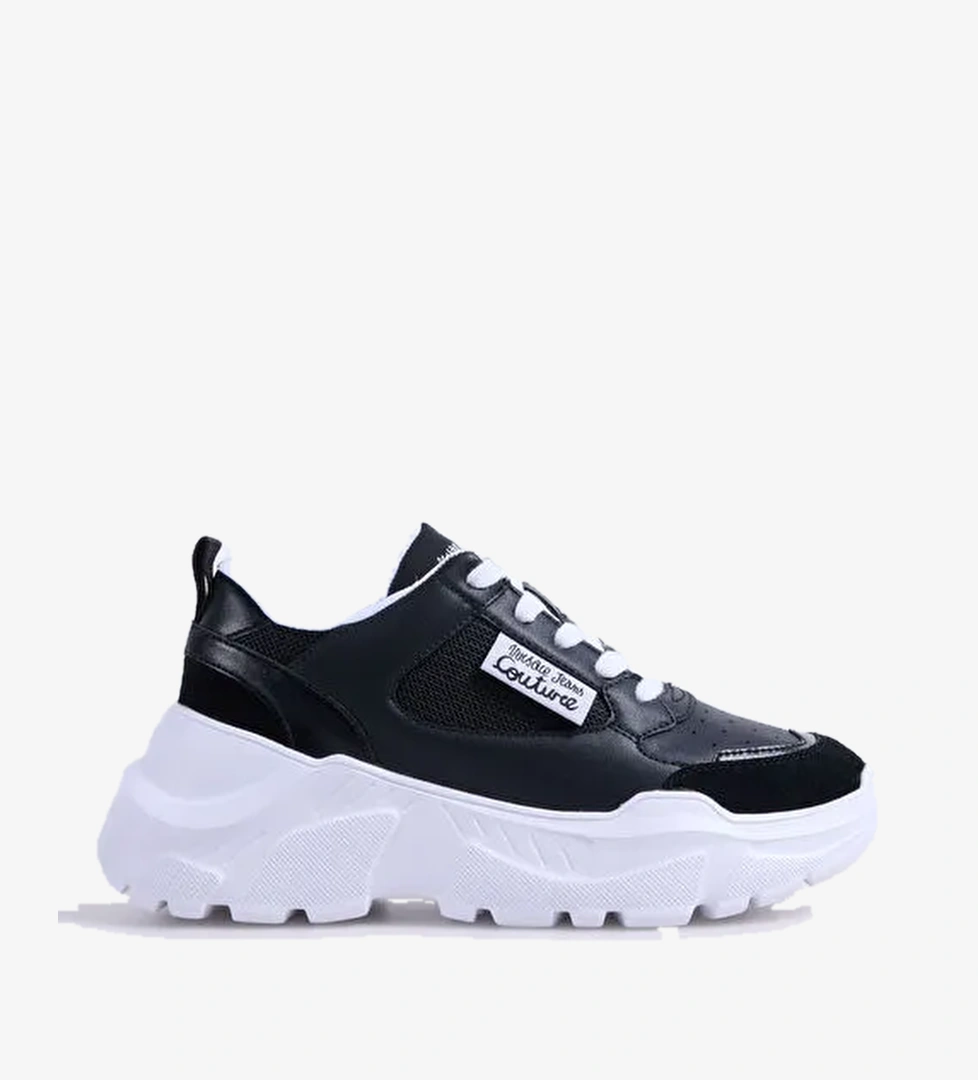 Versace Jeans Couture Siyah Kadın Deri Sneaker 78VA3SC2 - Görsel 1