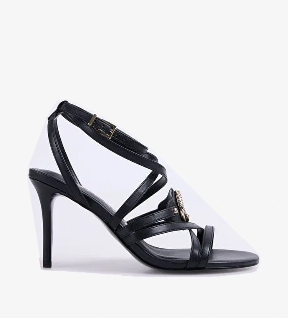 Just Cavalli Siyah Kadın Topuklu Ayakkabı 78RA3S34 - Görsel 1