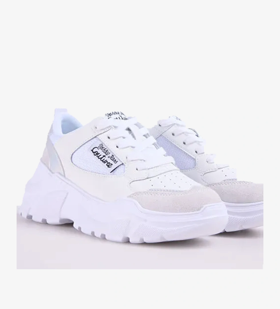 Versace Jeans Couture Beyaz Kadın Deri Sneaker 78VA3SC2