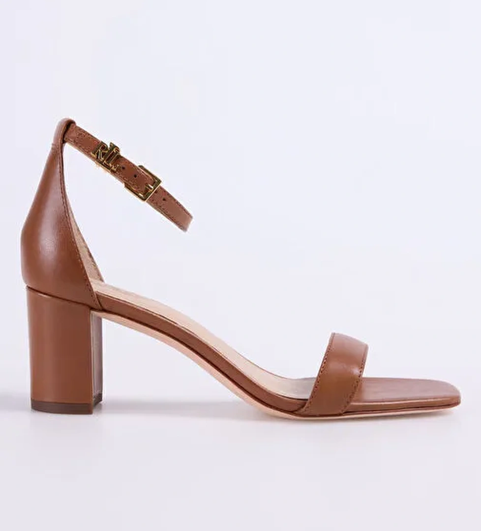 Lauren Ralph Lauren Taba Kadın Deri Topuklu Ayakkabı 802927949002 - Görsel 1