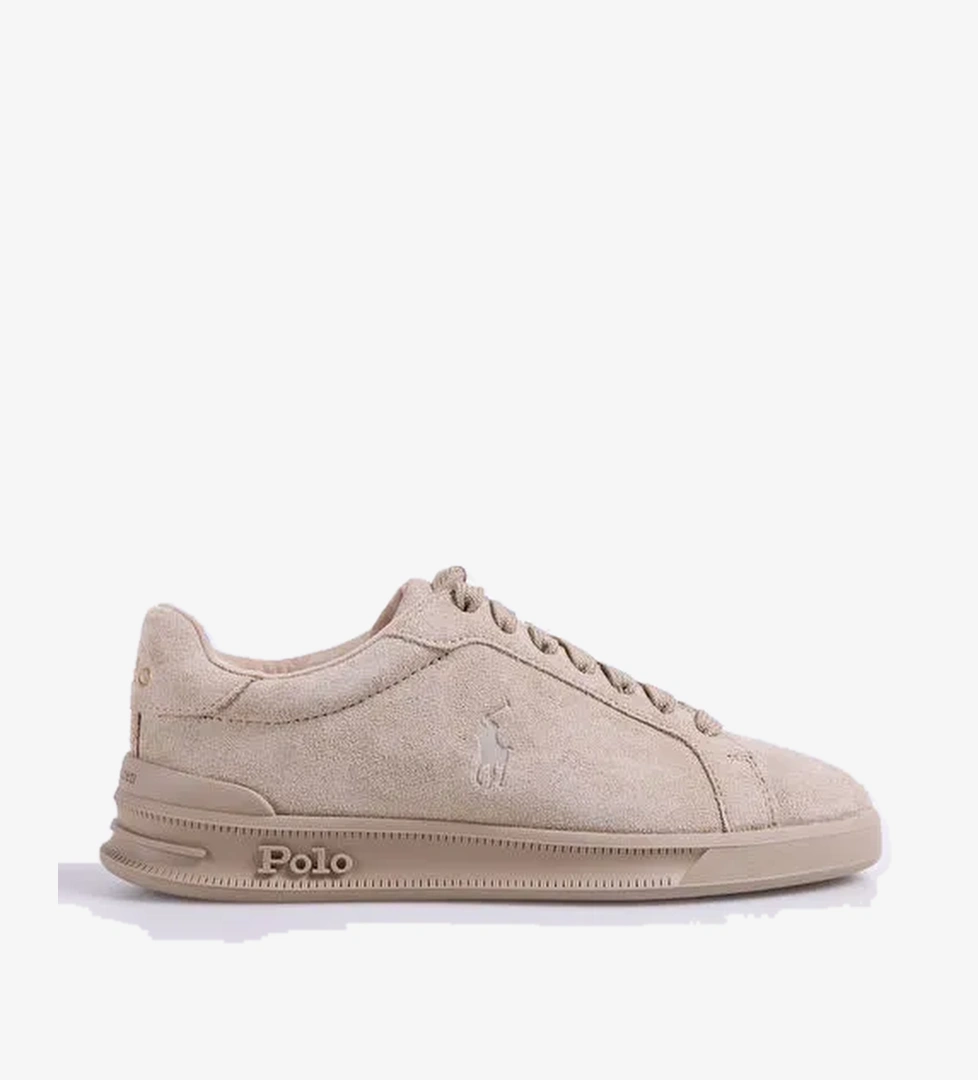 Polo Ralph Lauren Polo Ralph Lauren Bej Beyaz Kadın Deri Sneaker Heritage Court model görseli