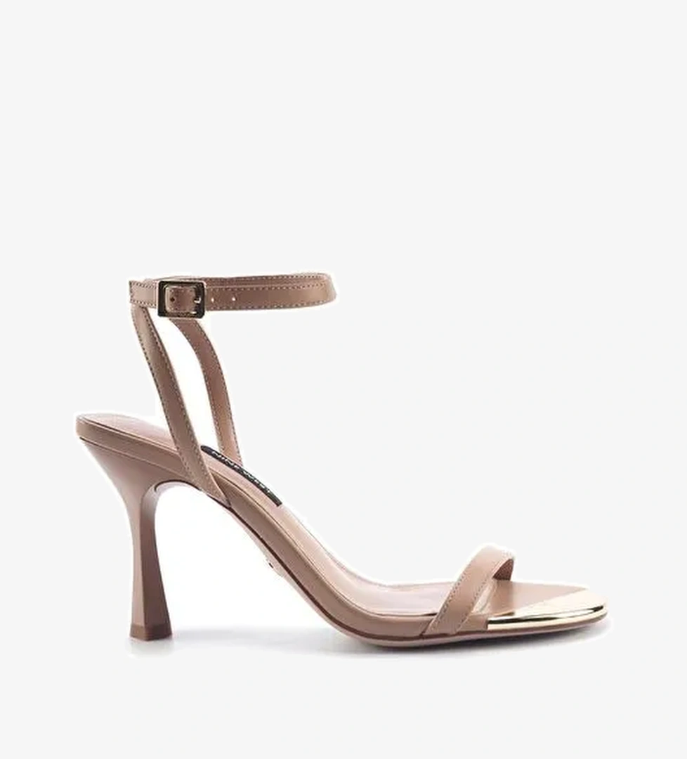 MARGARITA 5FX Krem Kadın Topuklu Sandalet - Görsel 1