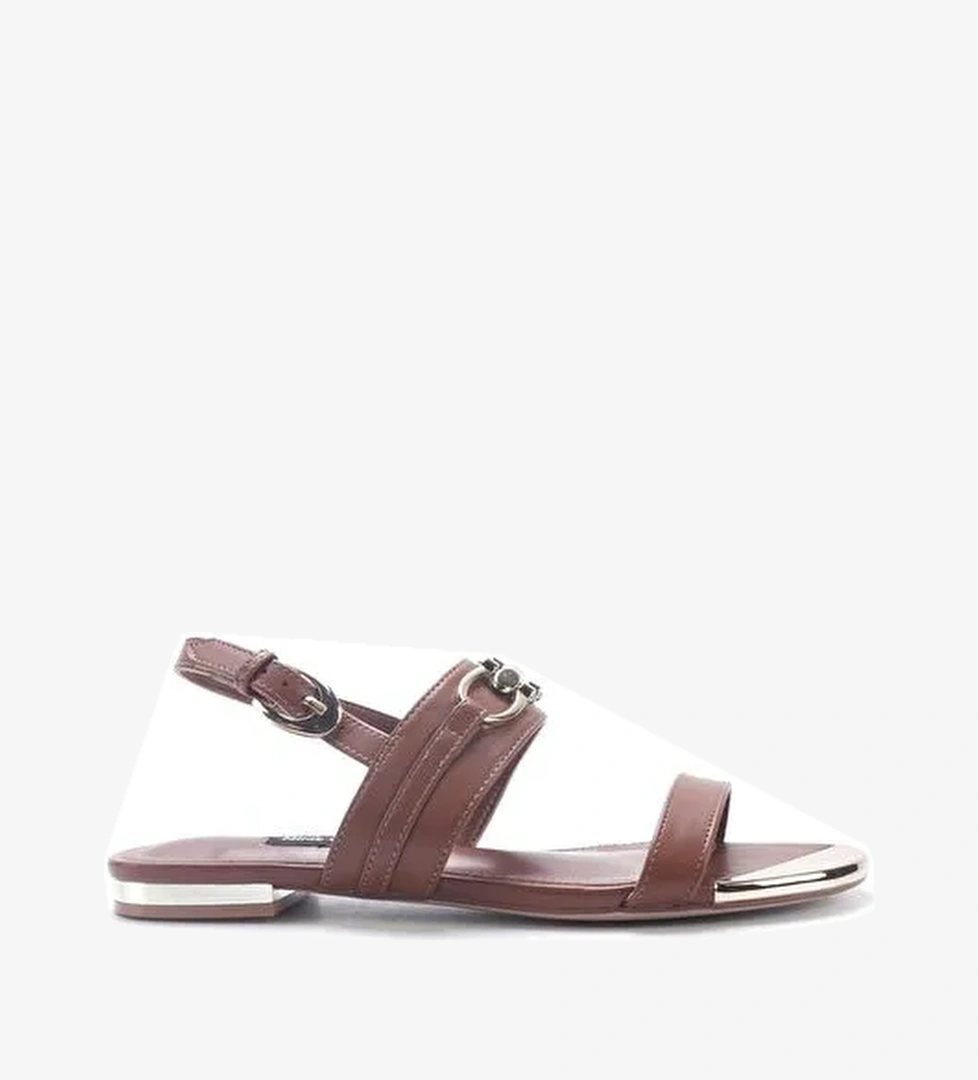 MAIS 5FX Kahverengi Kadın Düz Sandalet - Görsel 1