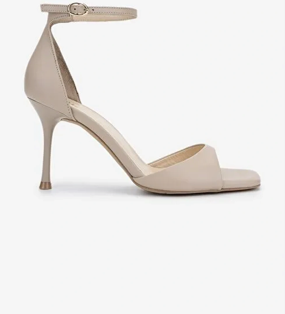 Valmenti Kadın Bej Topuklu Ayakkabı - Görsel 1