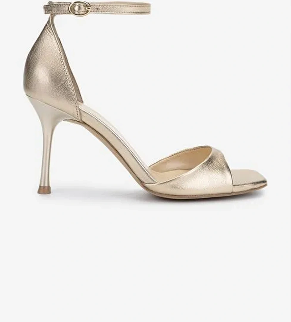 Valmenti Kadın Dore Topuklu Ayakkabı - Görsel 1
