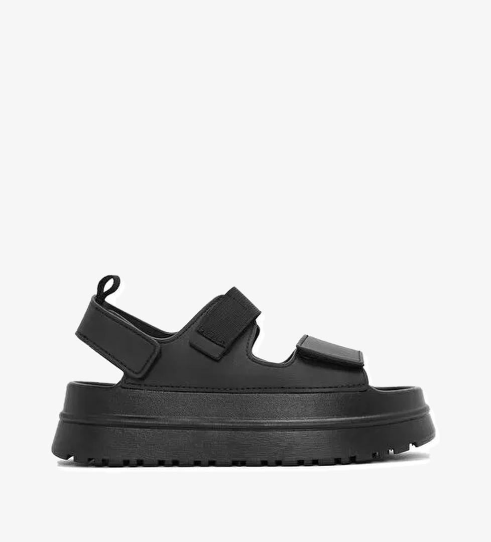 Derimod Derimod Kadın Siyah Bantlı Kalın Tabanlı Jelly Sandalet 25SFE4753PV Sandalet & Terlik | Boyner Siyah - 1. görsel