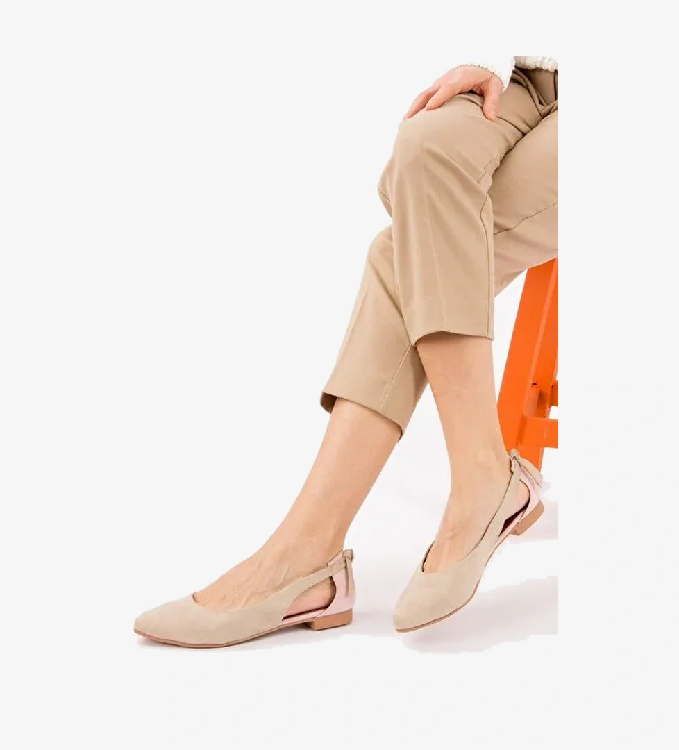 H726324002 Ten Süet Kadın Babet - Görsel 1